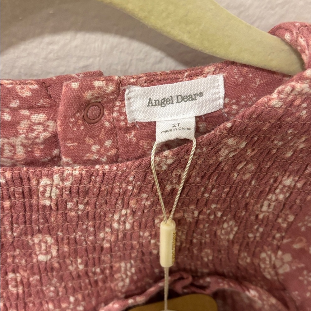 Angel Dear Dusty Rose Floral Dress - Picture 2 of 3